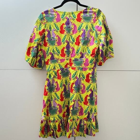 Emily McCarthy Lola Wrap Dress in Peekaboo Cat Print - Picture 7 of 9